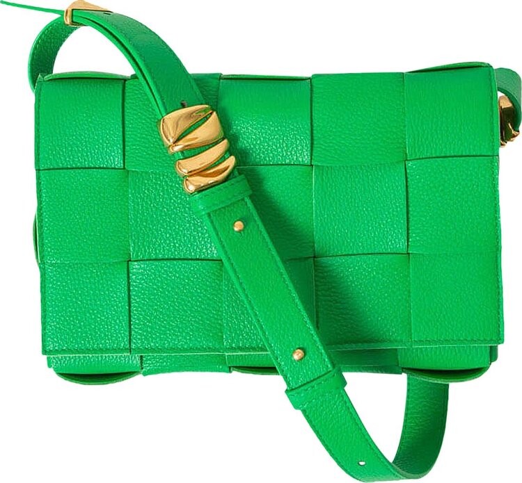 

Сумка Bottega Veneta Cassette Shoulder Bag Parakeet/Gold, зеленый