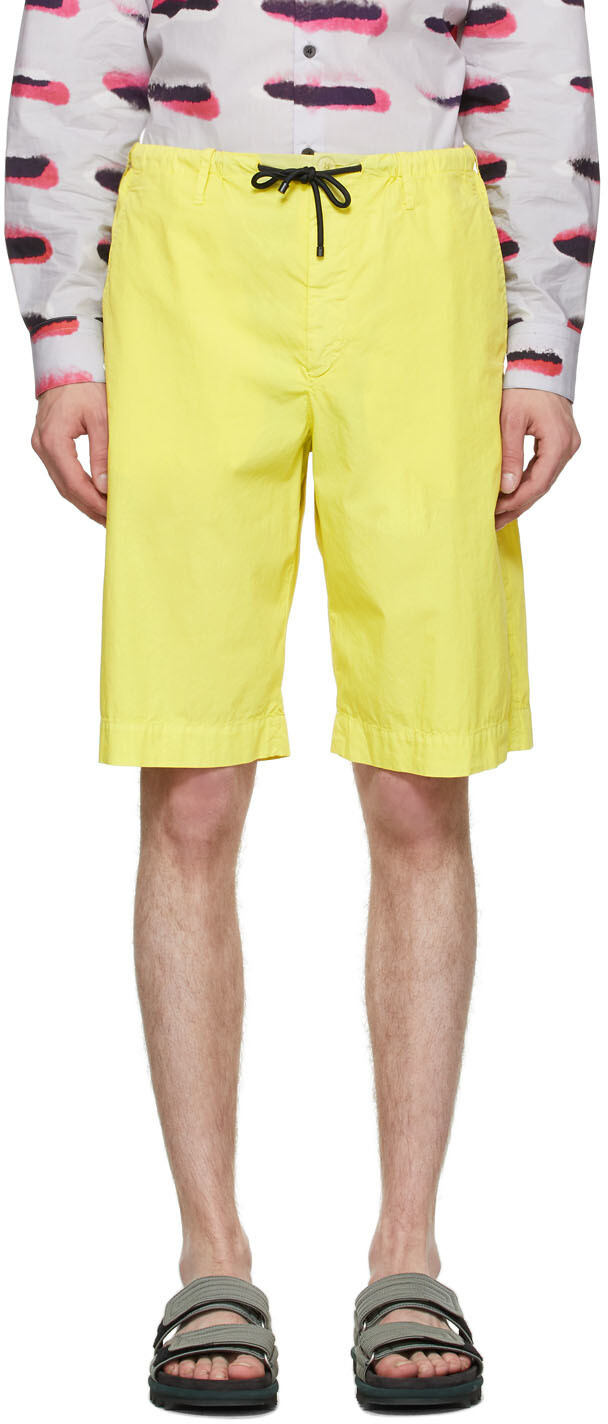 

Желтые поплиновые шорты Dries Van Noten