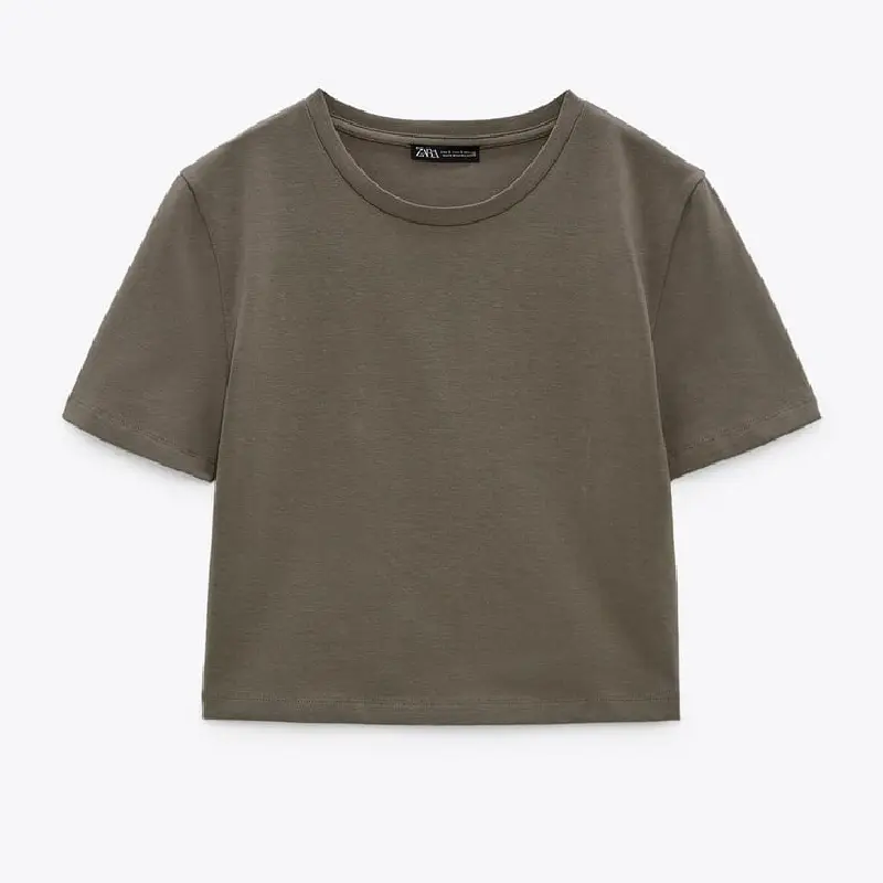 

Футболка Zara Short Sleeve, серо-коричневый