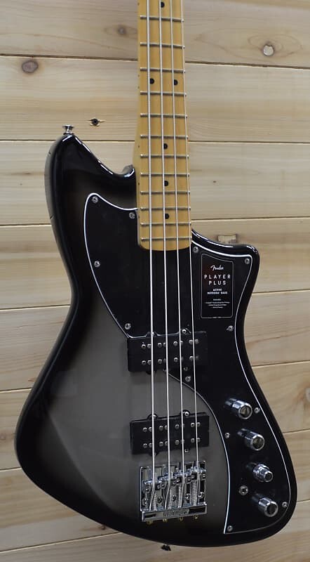 

Новая электрическая бас-гитара Fender Player Plus Active Meteora Silverburst с мягким чехлом