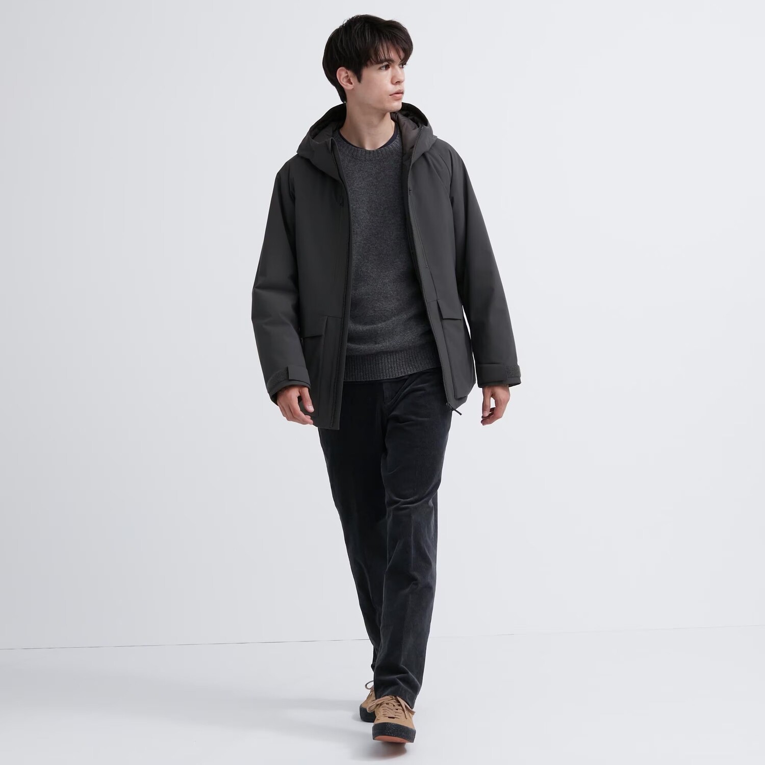 

Брюки Uniqlo Smart Corduroy (Long), темно-серый