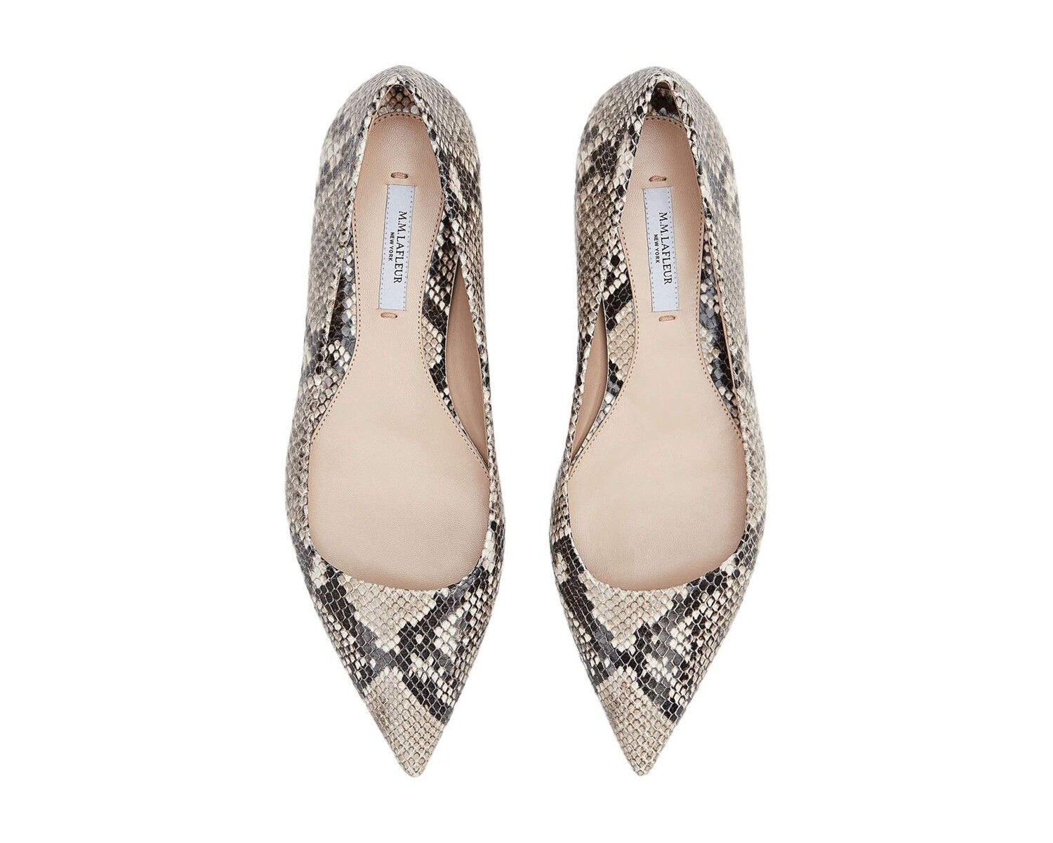

Туфли на плоской подошве Rowan Flat - Snakeskin M.M.LaFleur, черный