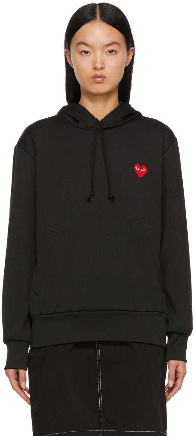 

Худи черного цвета с нашивкой в ​​виде сердца Comme des Garçons Play