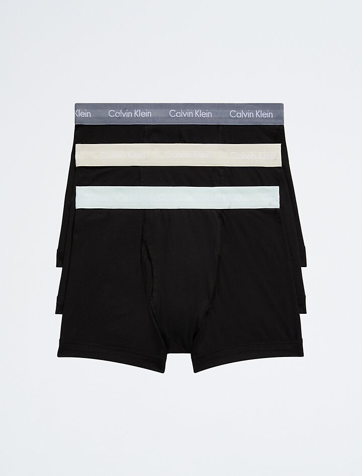 

Хлопковые эластичные шорты из 3 предметов Calvin Klein, черный