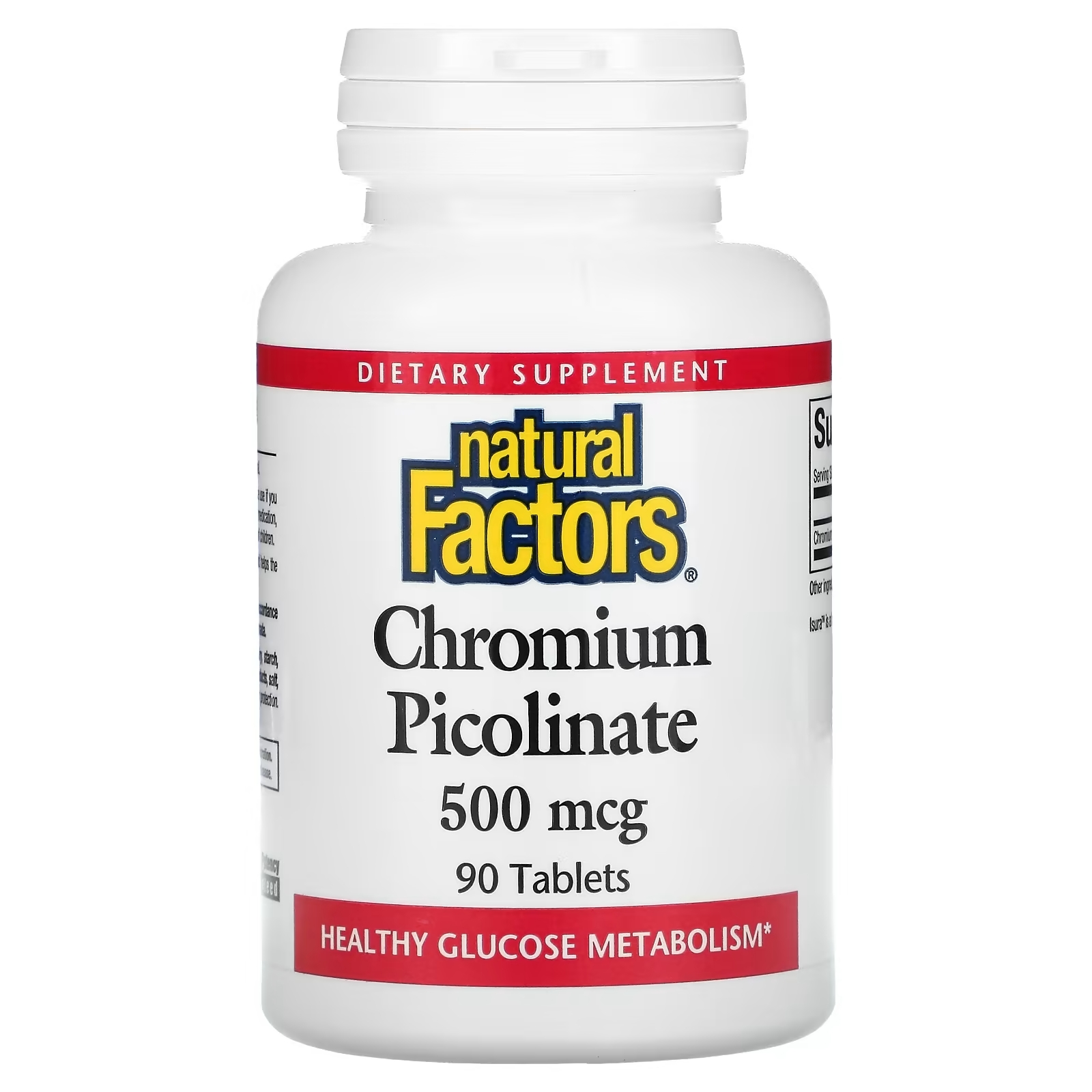 Natural Factors Пиколинат хрома 500 мкг, 90 таблеток пиколинат хрома tetralab 90 таблеток по 100 мг
