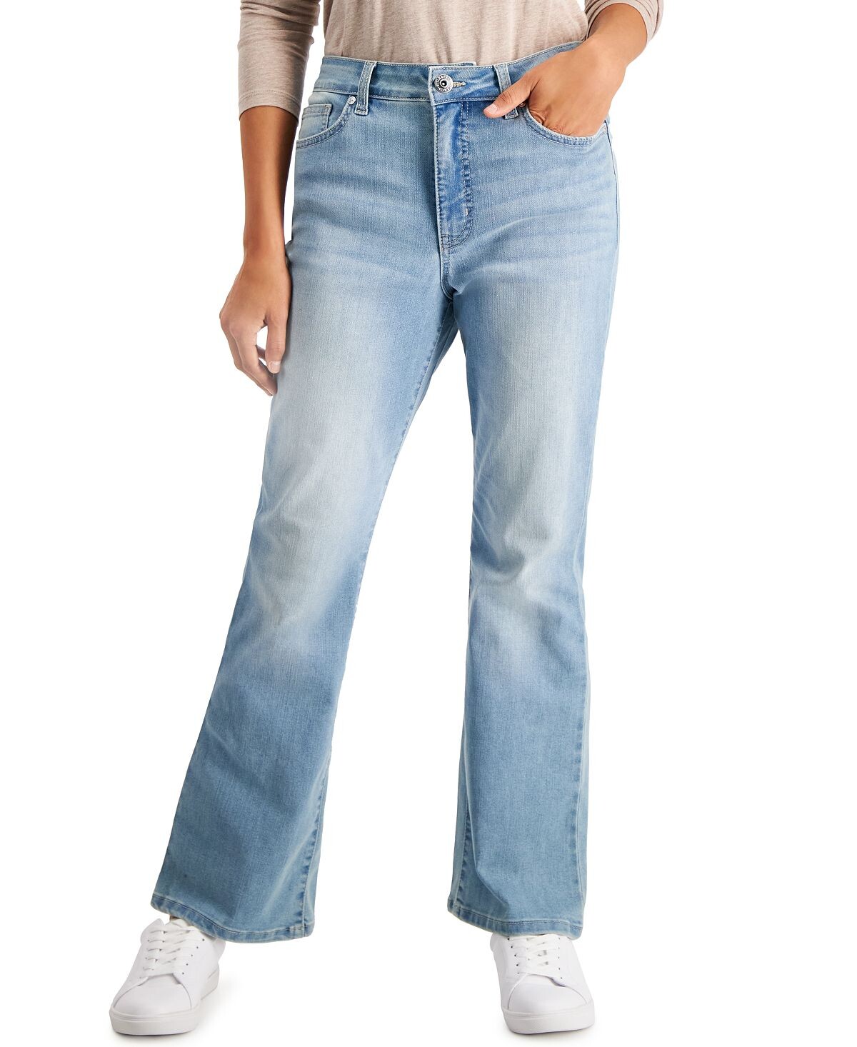 

Джинсы bootcut petite с высокой посадкой, созданные для macy's Style & Co, мульти