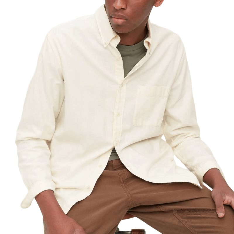 Рубашка Uniqlo Flannel Regular Fit, молочный рубашка uniqlo flannel regular fit зеленый
