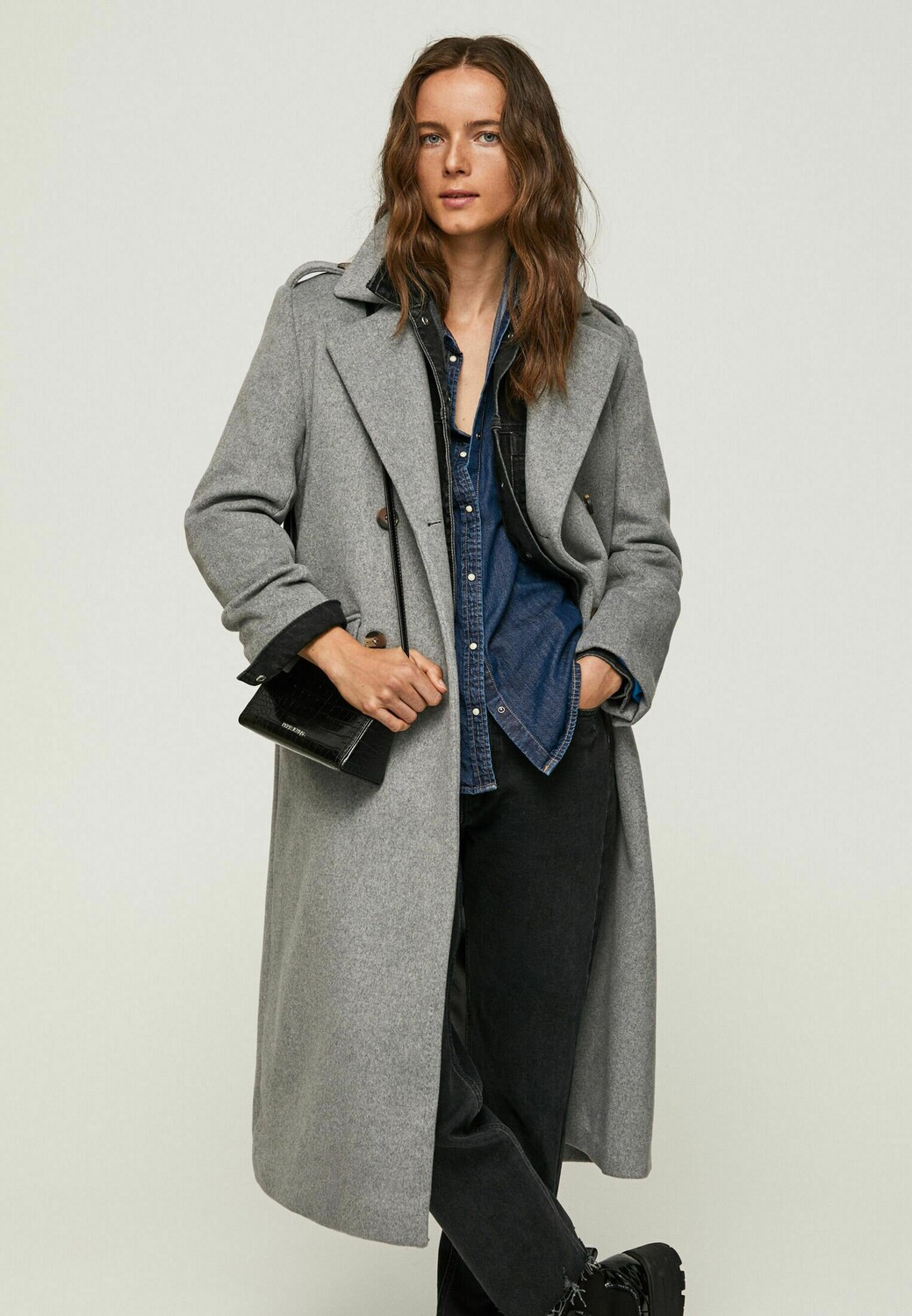 

Пальто классическое Pepe Jeans, серый