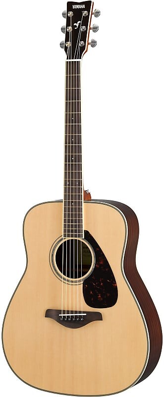 Yamaha FG830 Solid Top Dreadnought Acoustic Natural