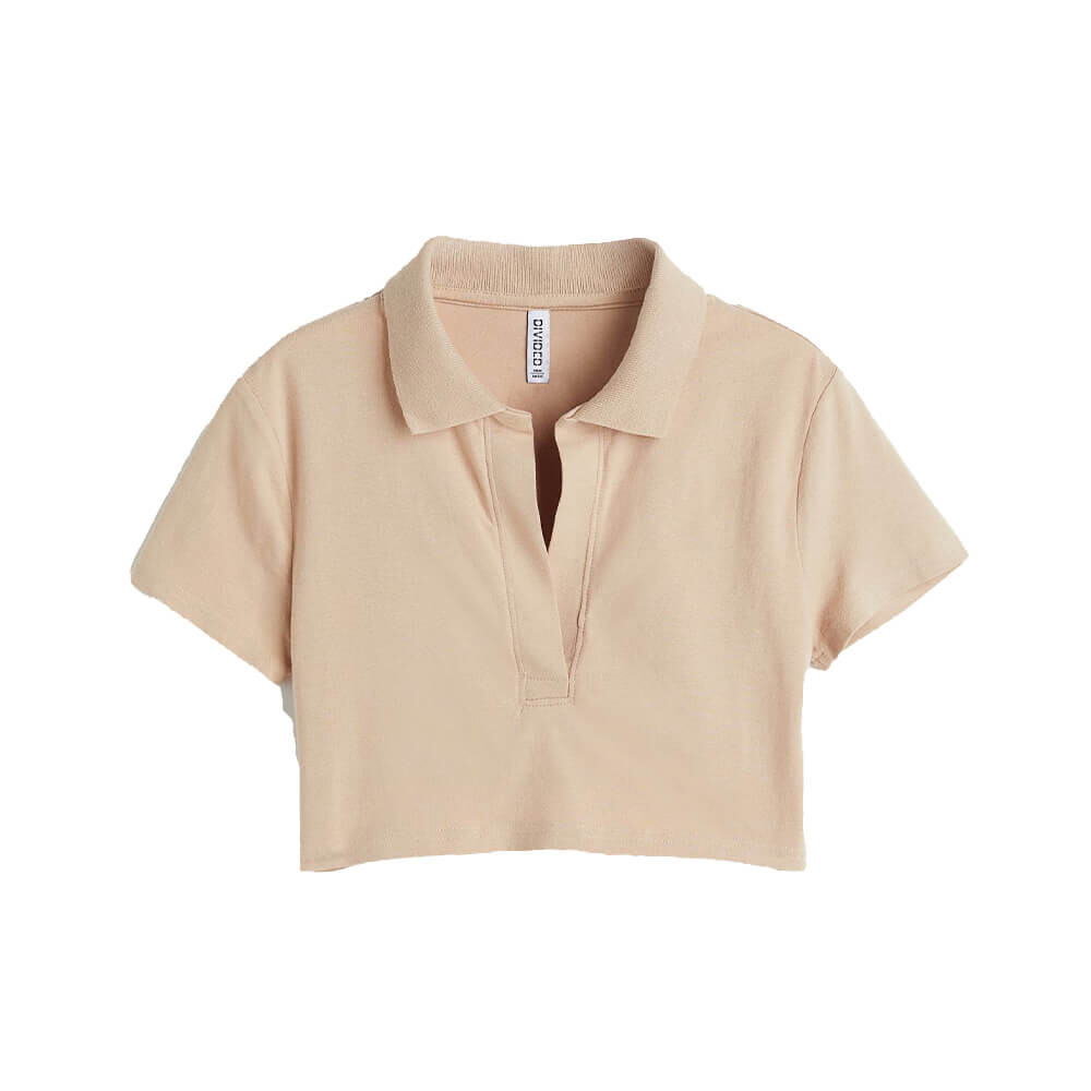 

Кроп-топ H&M Collared, бежевый