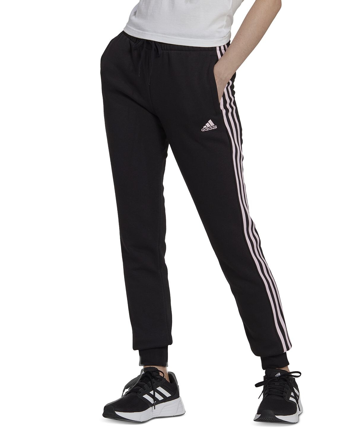 

Женские спортивные штаны из хлопкового флиса с 3 полосками adidas, мульти