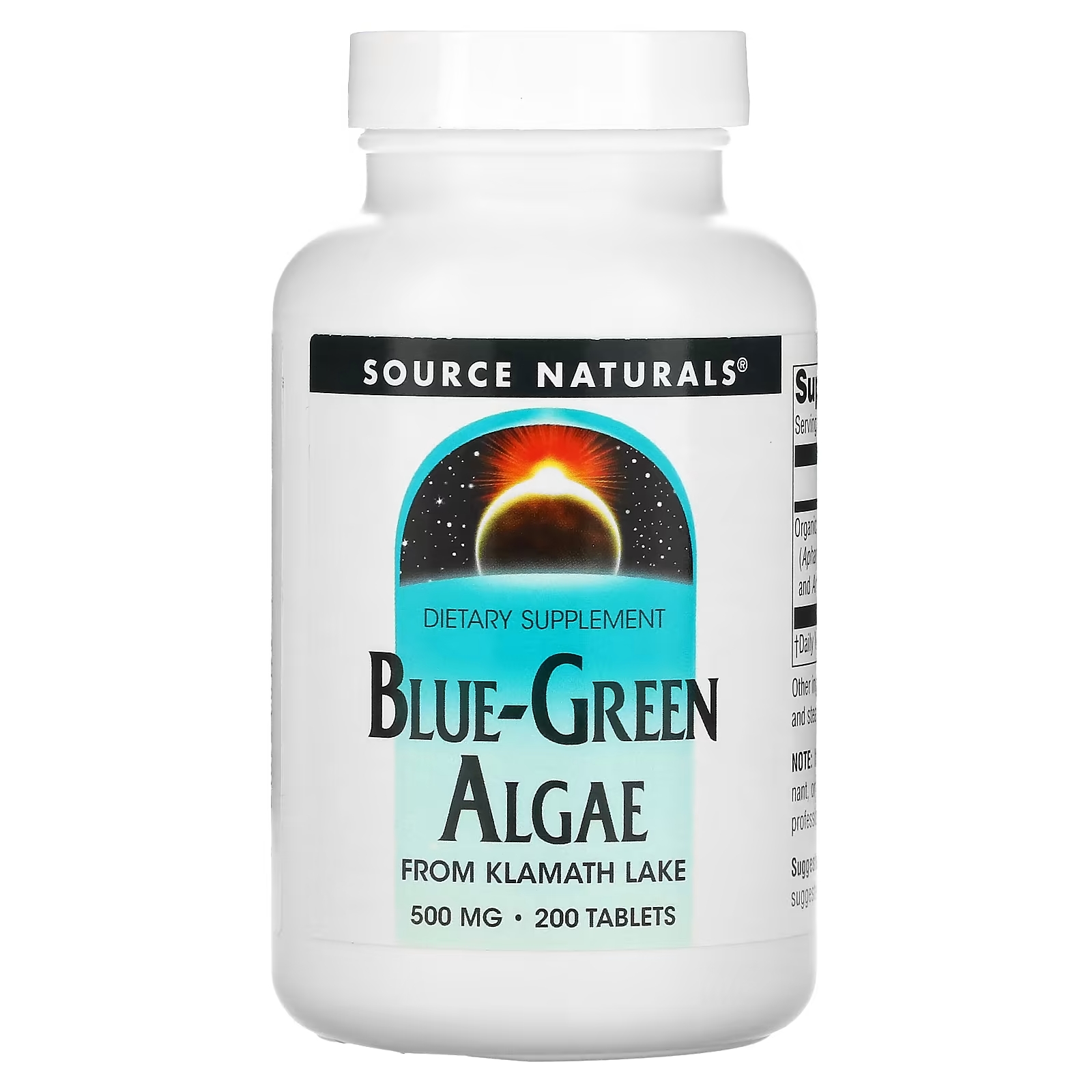 Source Naturals Сине-зеленые водоросли, 200 таблеток sunny green сине зеленые водоросли 120 таблеток