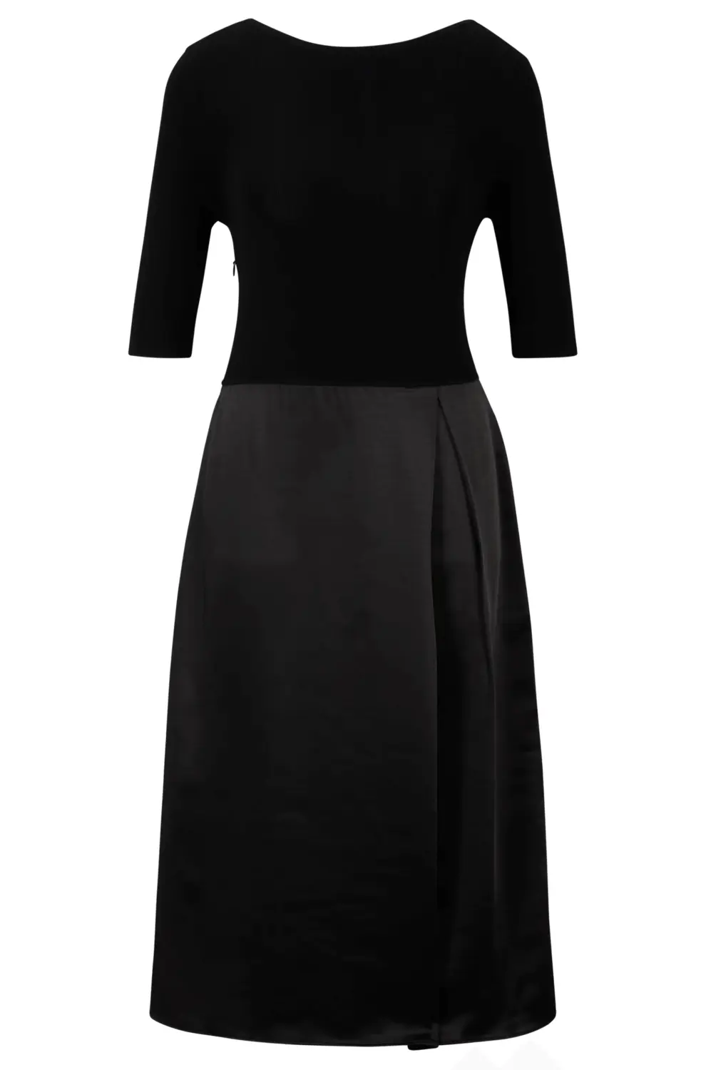 

Платье BOSS Mixed-material With Satin Skirt Part, черный