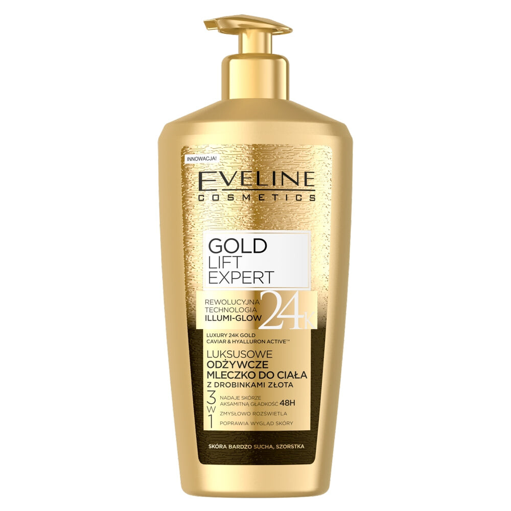 

Eveline Cosmetics Gold Lift Expert 24k Gold роскошное питательное молочко для тела с частицами золота 350мл