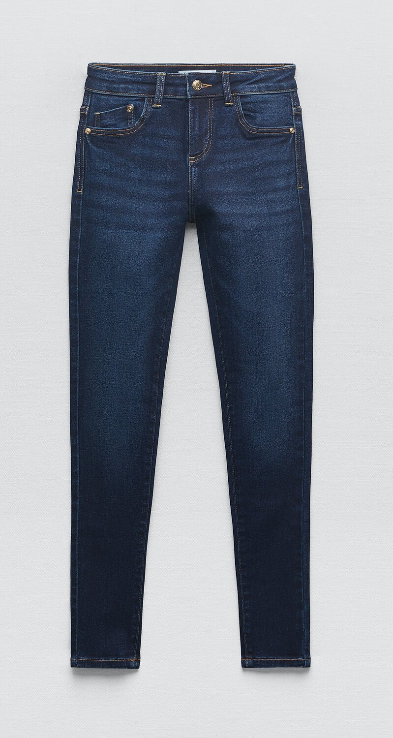 

Джинсы Zara Z1975 Mid-rise Skinny, темно-синий