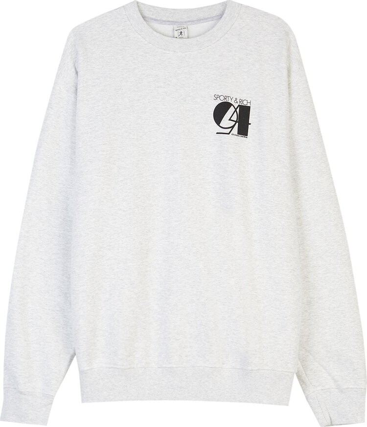

Толстовка Sporty & Rich Studio Crewneck 'Heather Grey/Black', серый