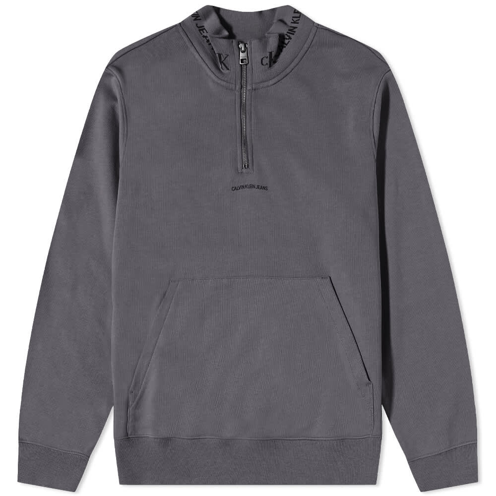 

Джемпер Calvin Klein Logo Jacquard Mock Neck Sweat, Серый