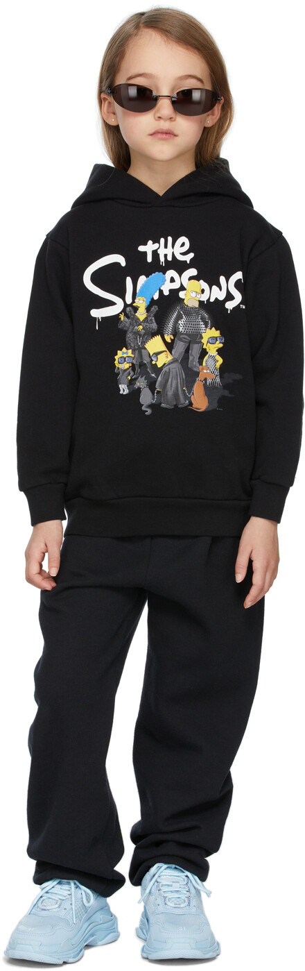 

Детская черная толстовка с капюшоном The Simpsons Edition Balenciaga Kids