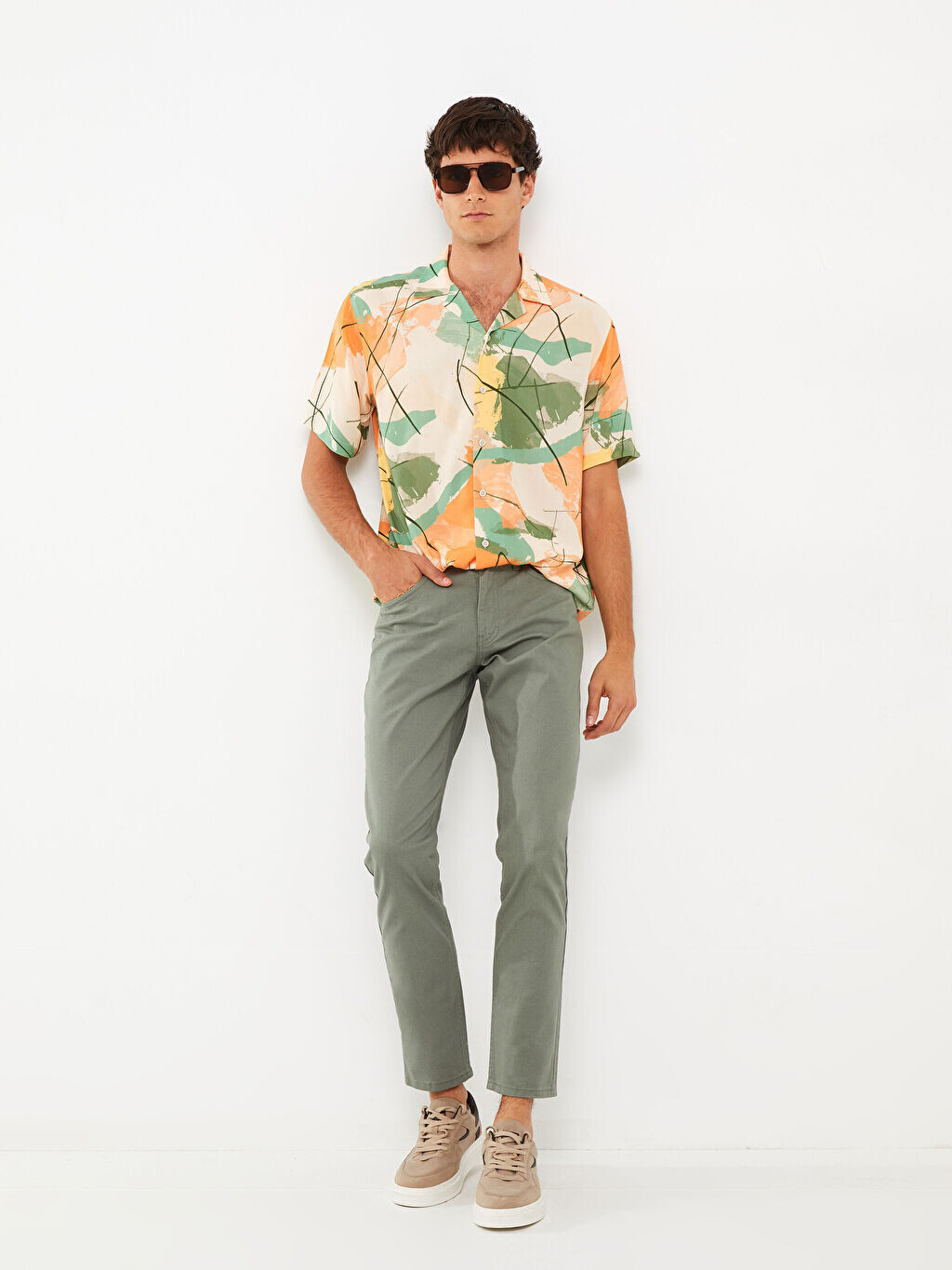 

Мужские брюки Slim Fit из габардина LCW Casual, Серый