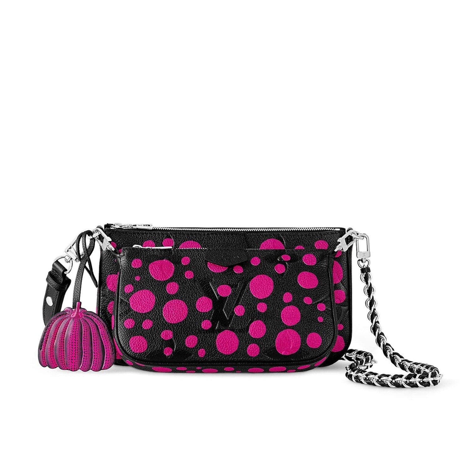 

Сумка Louis Vuitton x Yayoi Kusama Multi Pochette, черный/розовый