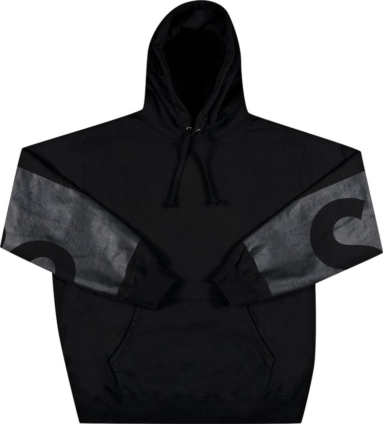 Толстовка Supreme Big Logo Hooded Sweatshirt 'Black', черный