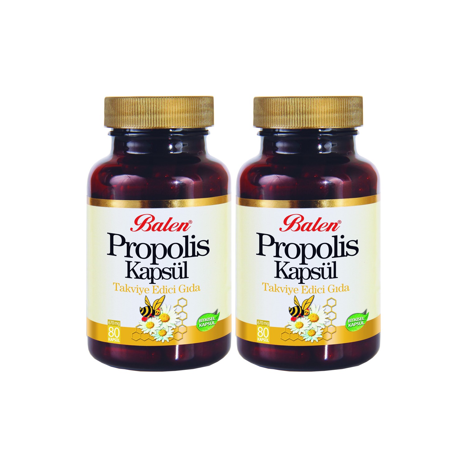 Пищевая добавка Balen Propolis, 2 упаковки по 80 капсул