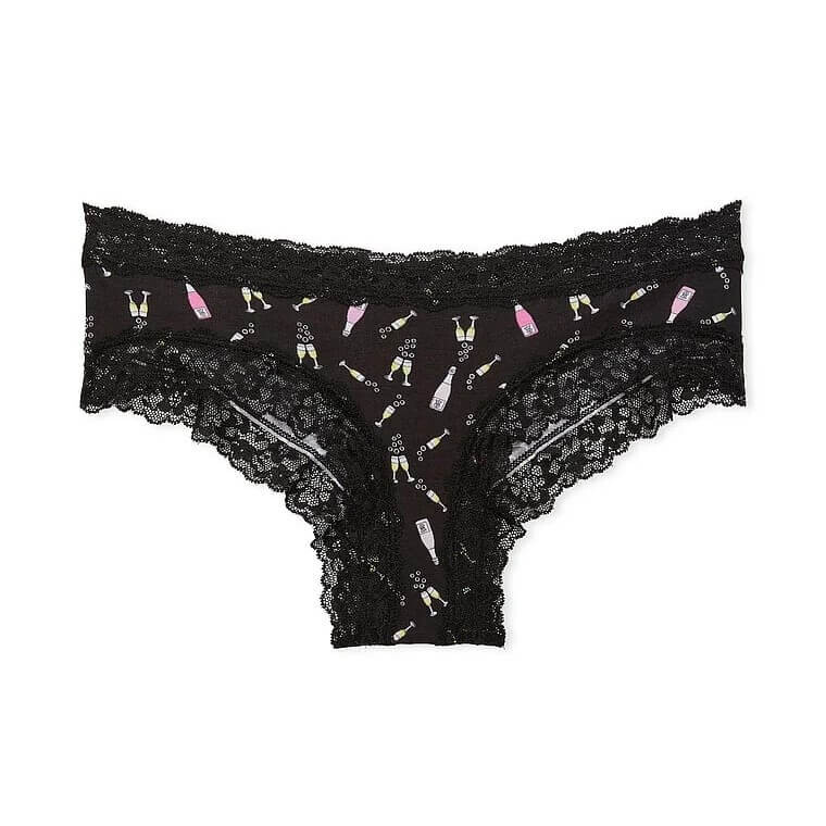 

Трусики Victoria's Secret The Lacie Posey Lace Waist Cotton, черный