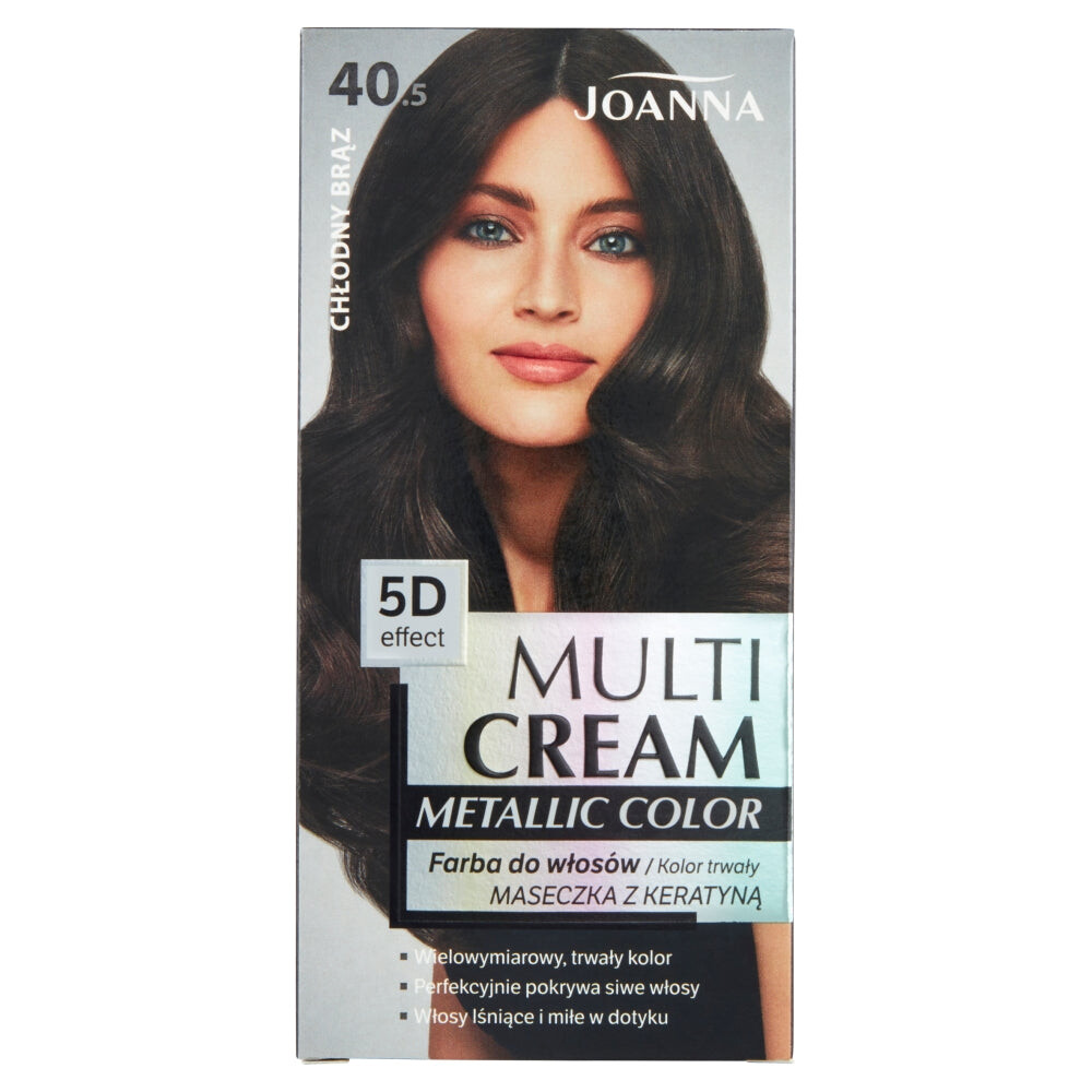 

Joanna Краска для волос Multi Cream Metallic Color 40.5 Холодный шатен