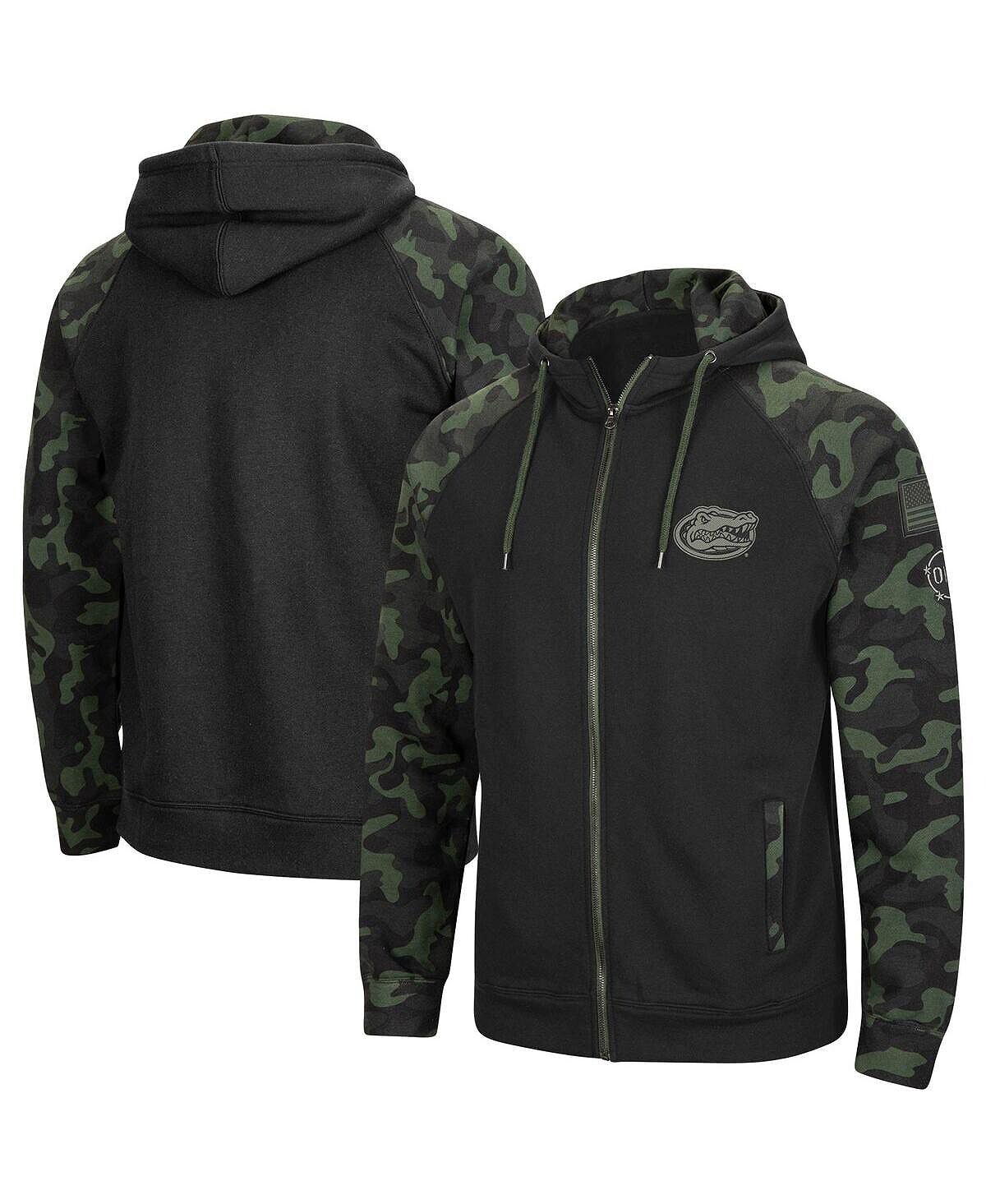 

Мужская черная худи с капюшоном florida gators oht в стиле милитари appreciation camo raglan с молнией во всю длину Colosseum, черный