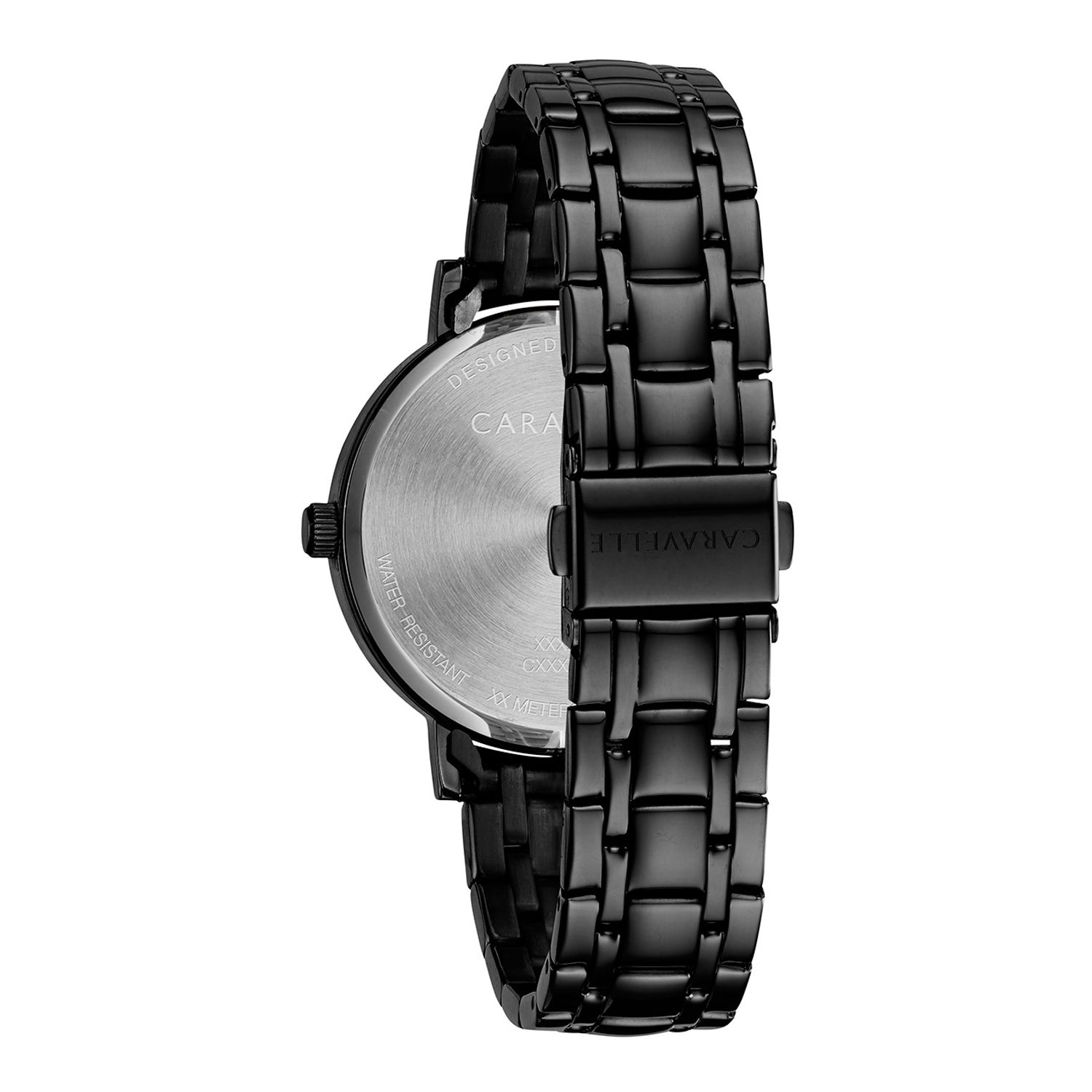 Женские часы с черными кристаллами - 45L181 Caravelle by Bulova