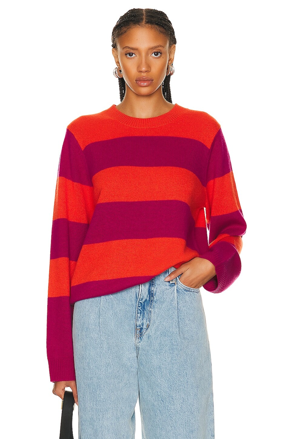 

Свитер Guest In Residence Stripe Crew, цвет Magenta & Cherry