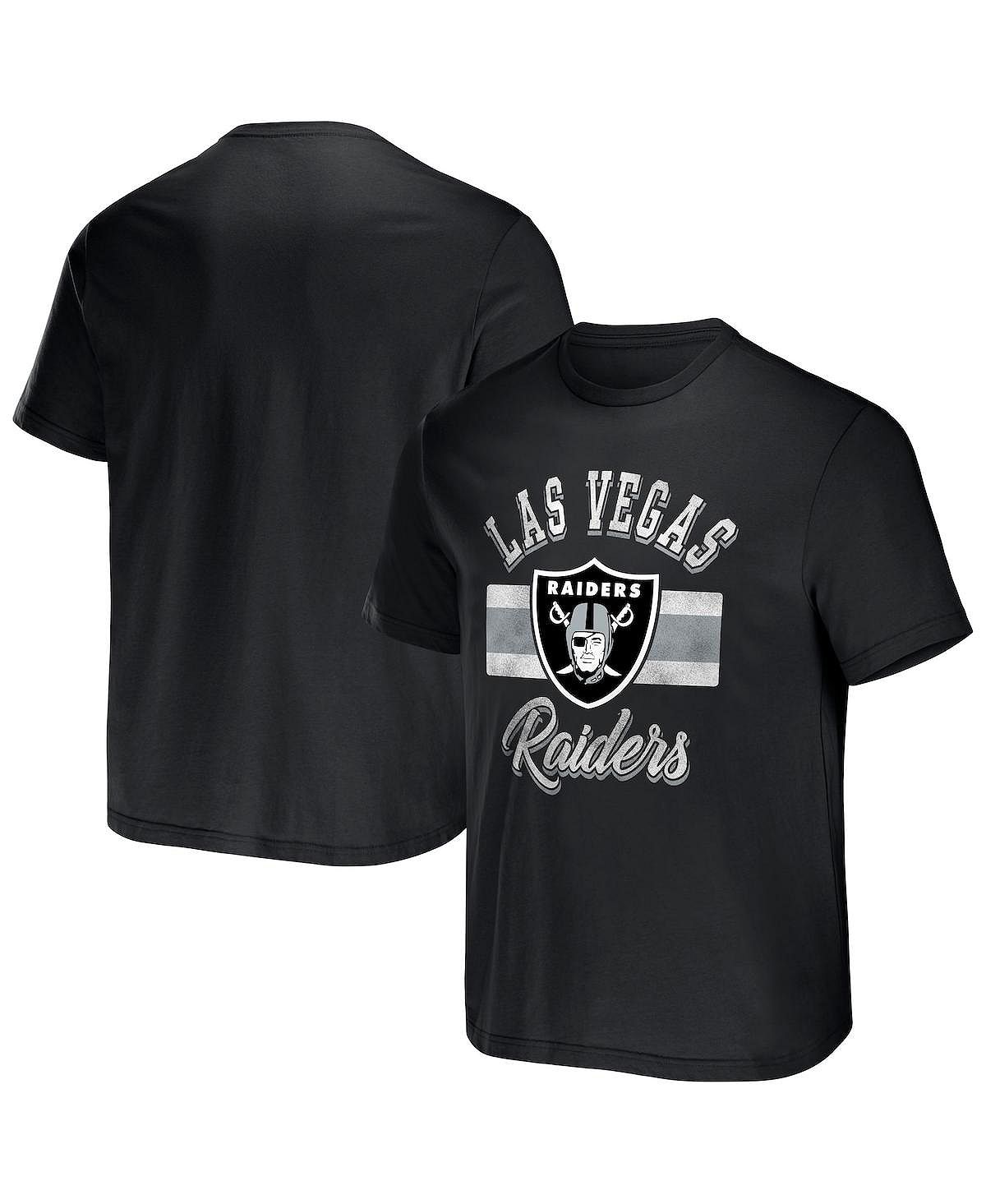 Мужская футболка в полоску из коллекции nfl x darius rucker by black las vegas raiders Fanatics, черный