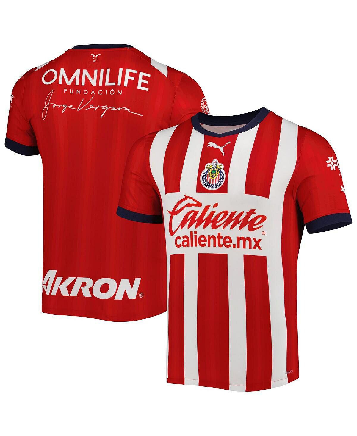 

Мужская красная футболка chivas 2022/23 home replica jersey Puma, красный