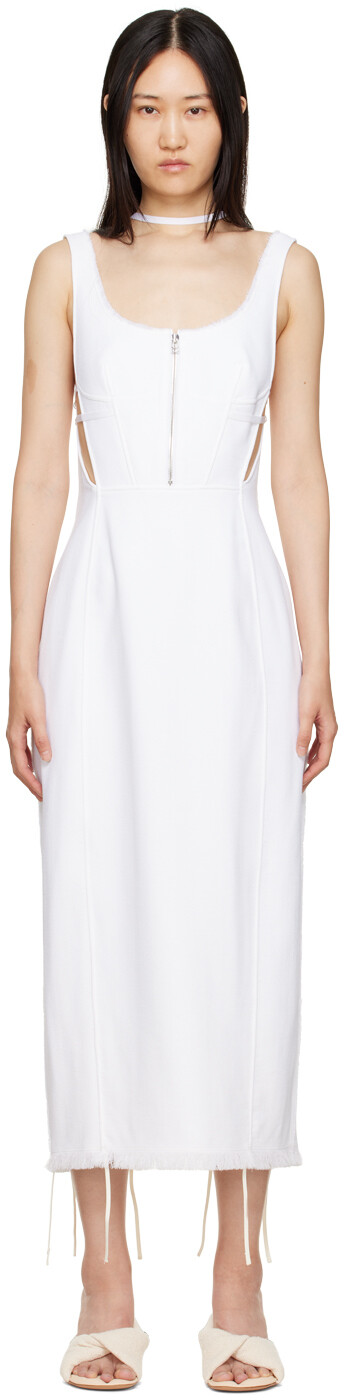

Белое платье макси 'La Robe Sagiu' Jacquemus