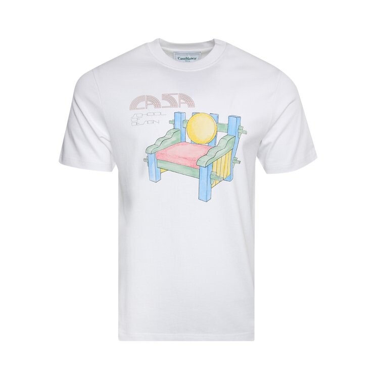 

Футболка Casablanca Printed T-Shirt 'School Of Design', белый