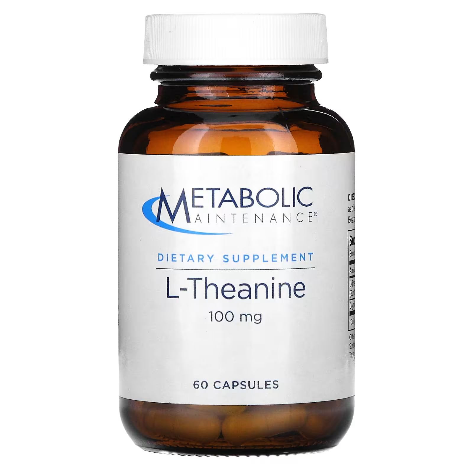 L-теанин Metabolic Maintenance 100 мг, 60 капсул metabolic maintenance 5 htp 100 мг 60 капсул
