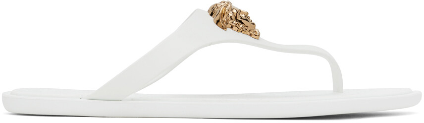 

Белые сандалии с Медузой Versace