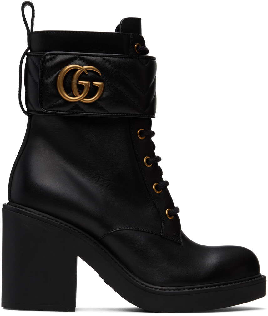 

Черные сапоги Marmont Gucci, Черный