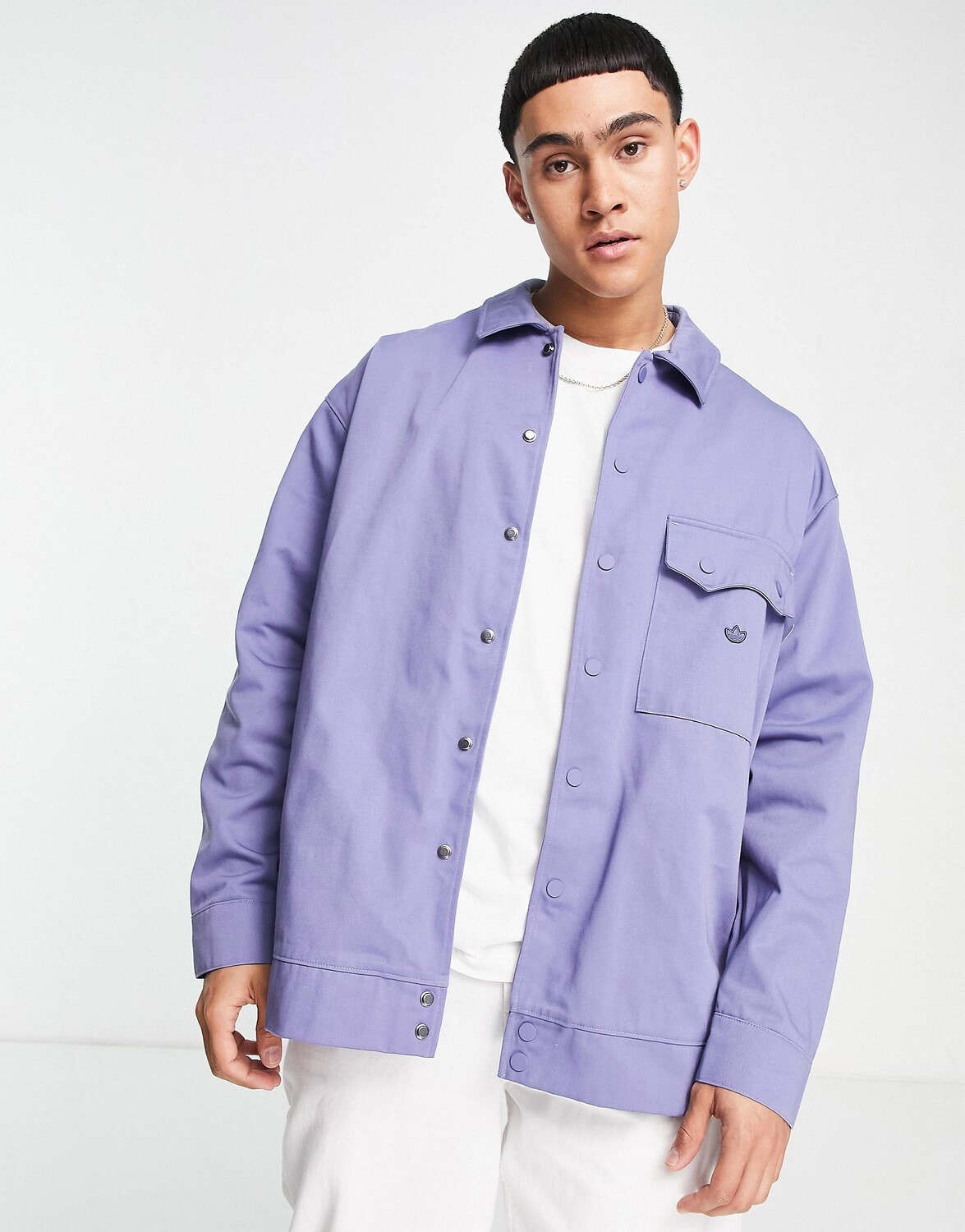 

Фиолетовая саржевая куртка adidas Originals