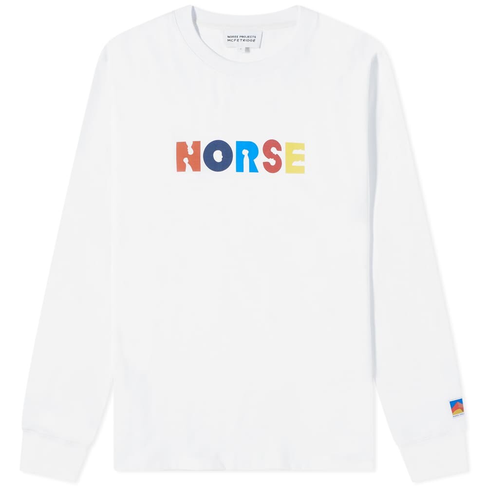 

Футболка Norse Projects x Geoff McFetridge Logo Long Sleeve Tee, Серый