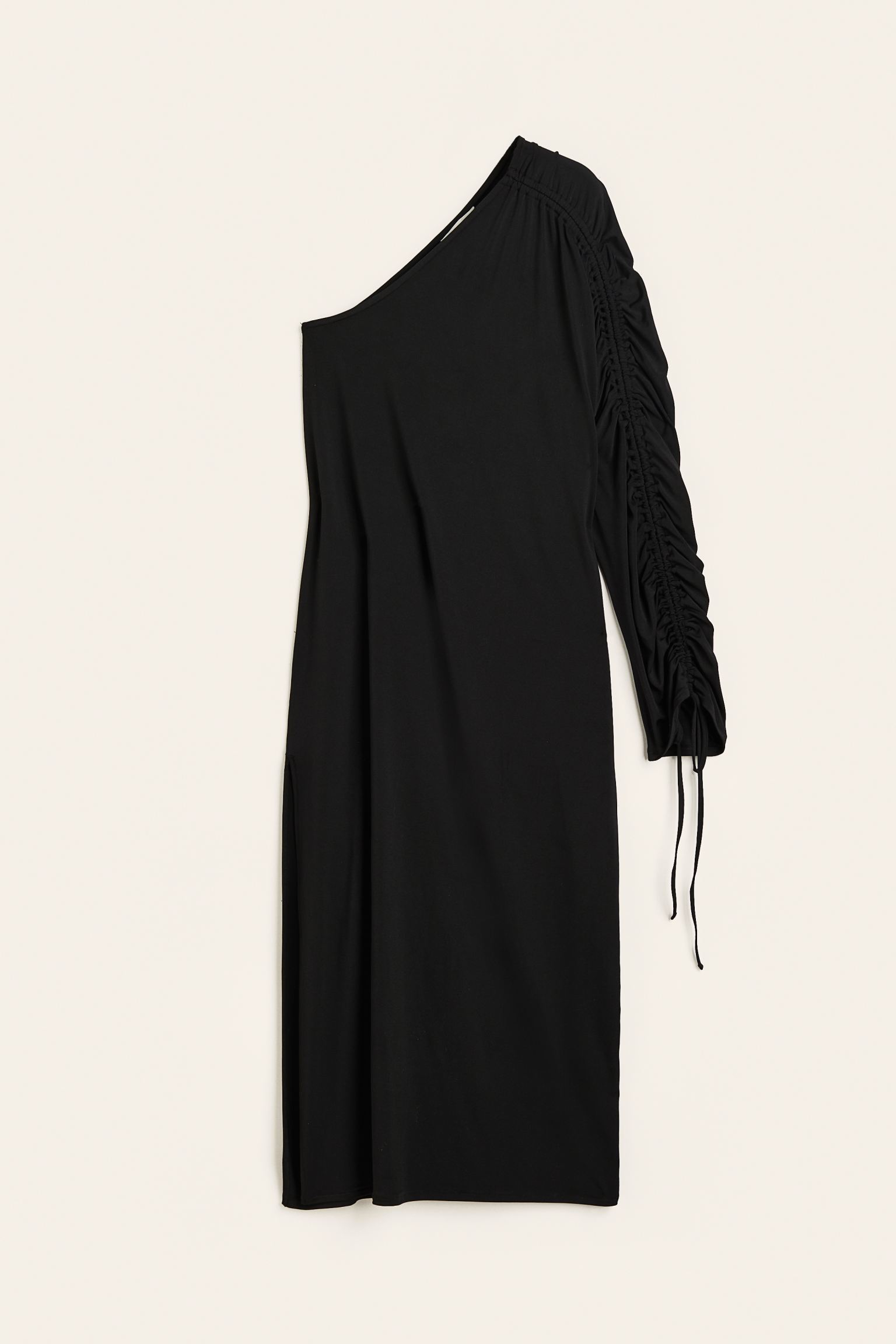 Платье H&M Oversized One-shoulder, черный