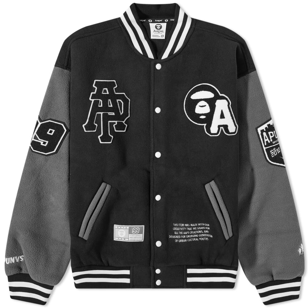 

Бейсбольная куртка с вышивкой APE AAPE by A Bathing Ape