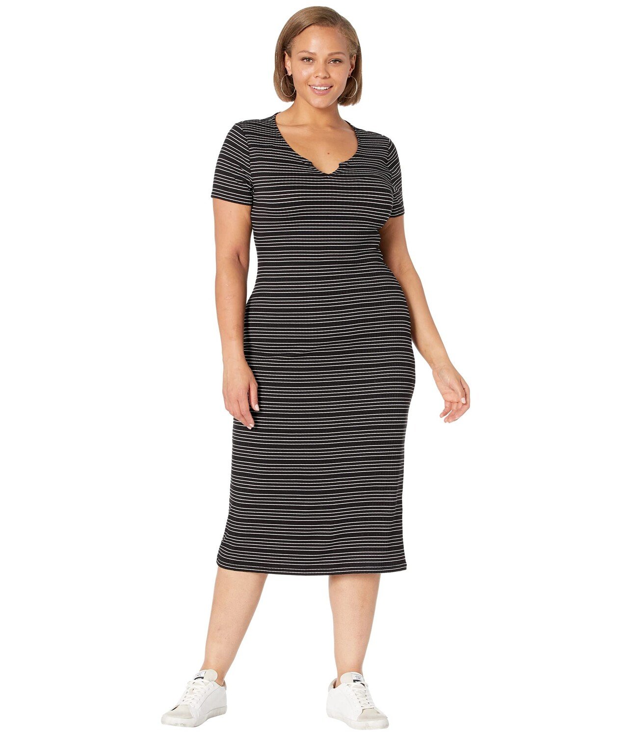 

Платье 1.STATE, Split-Neck T-Shirt Maxi Dress