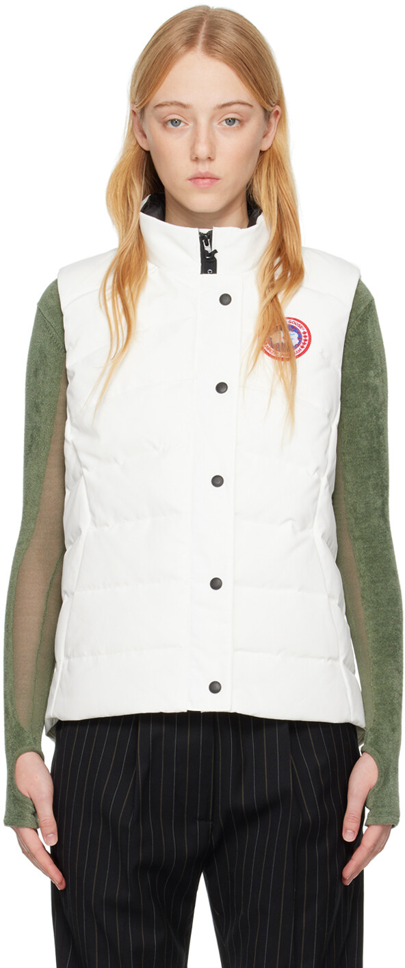 

Белый пуховый жилет для фристайла Canada Goose