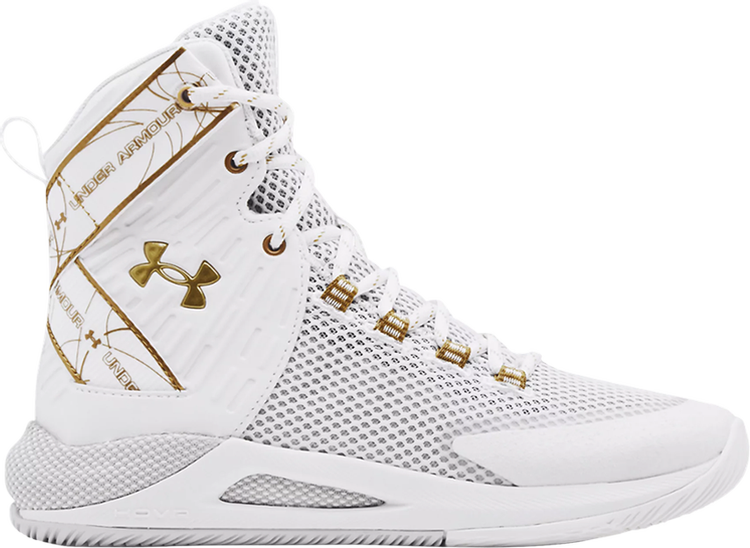 Under Armour Wmns HOVR Highlight Ace White Metallic Gold