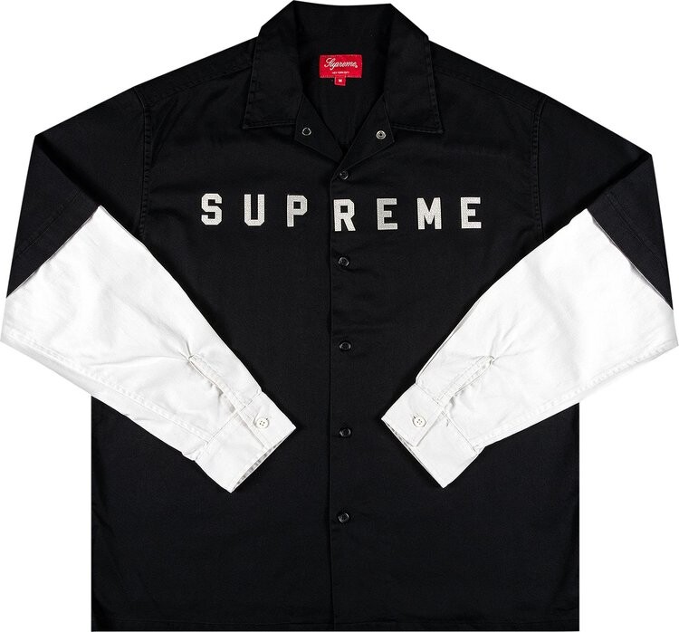 

Рубашка Supreme 2-Tone Work Shirt 'Black', черный