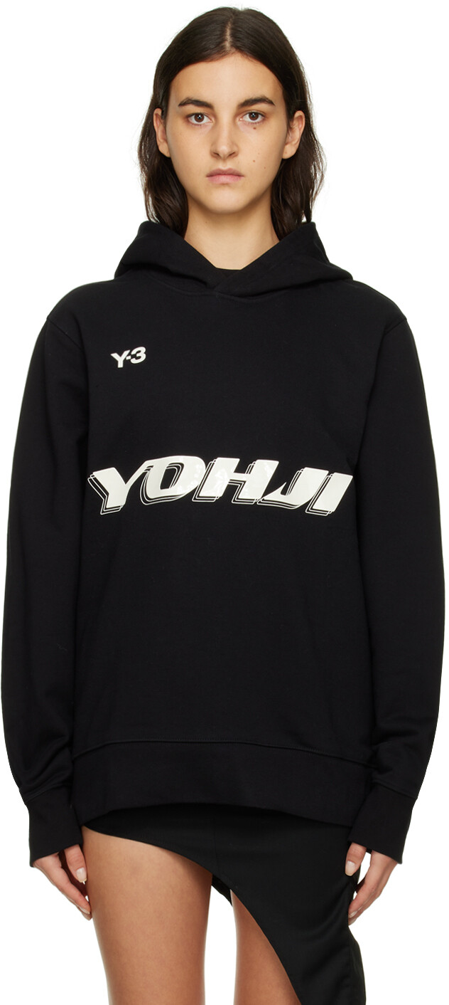

Черный худи с принтом Y-3