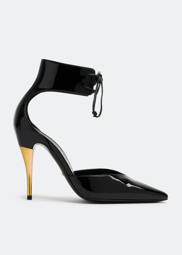 

Туфли GUCCI Cuff leather pumps, черный