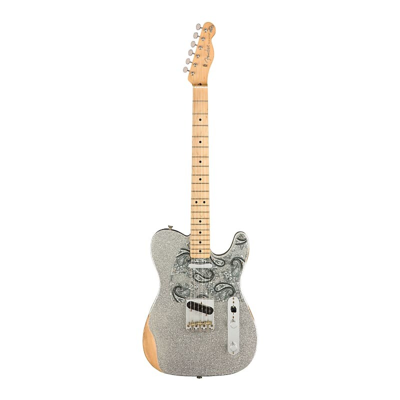 

6-струнная электрогитара Fender Brad Paisley Road Worn Telecaster (правша, серебристый блеск) Fender Brad Paisley Road Worn Telecaster 6-String Electric Guitar (Right-Handed)