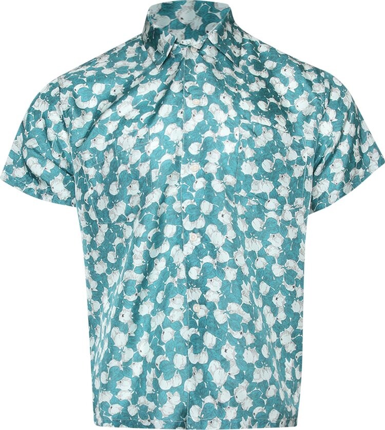 

Рубашка Bode Meadowlark Short-Sleeve Shirt 'Blue/Multicolor', синий